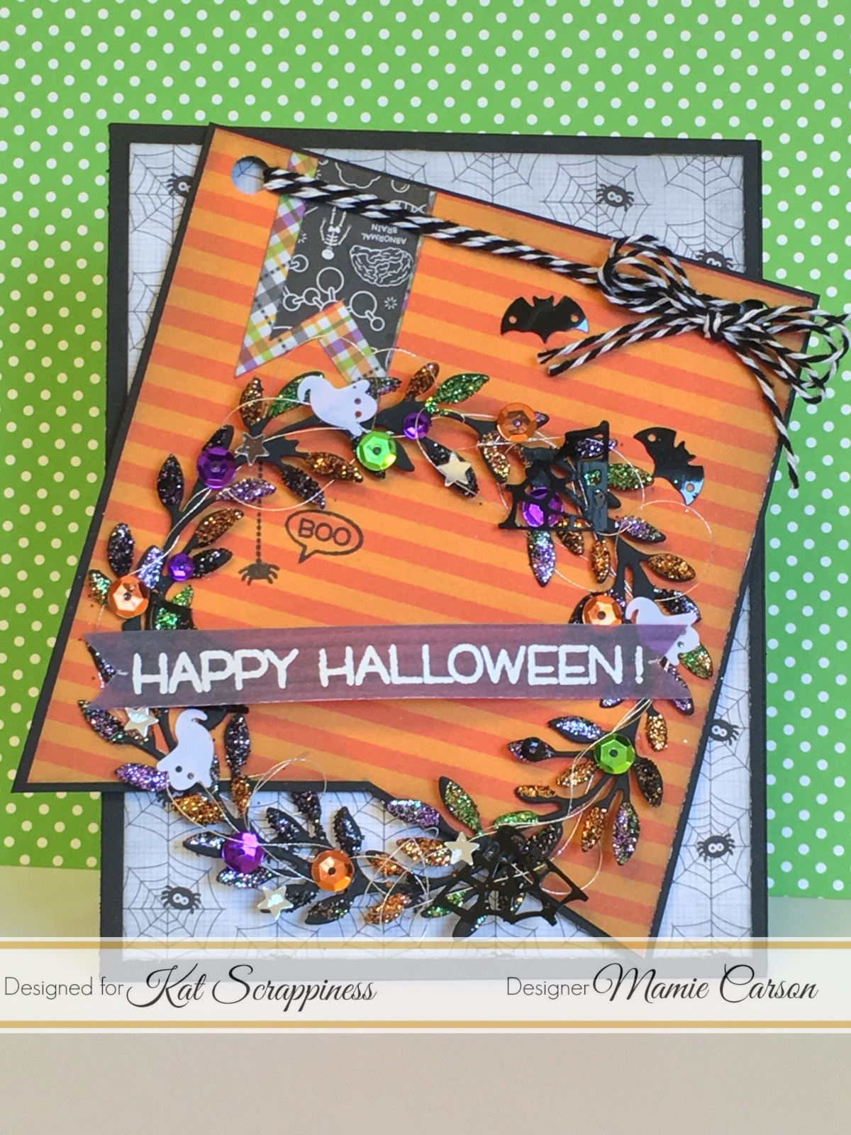 Halloween Wreath (Card Video Tutorial)