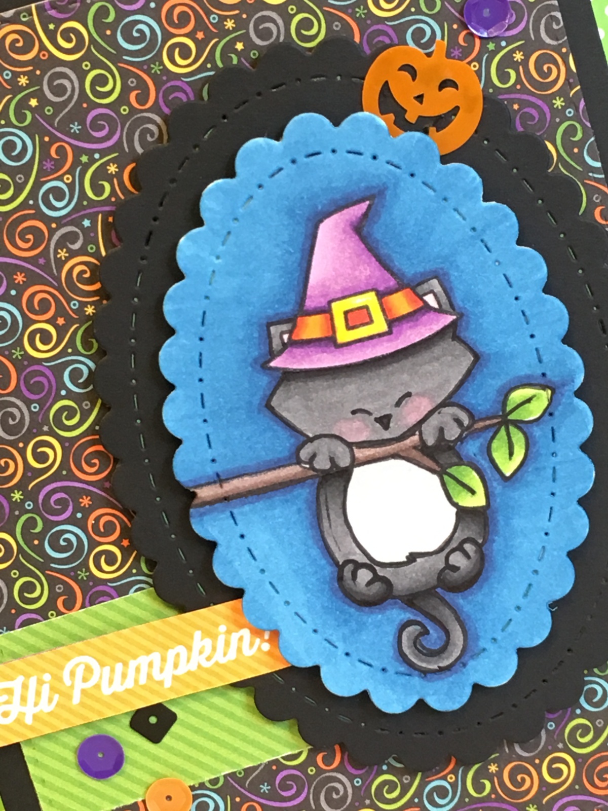 Halloween Witch Newton Feat. Newtons Nook “Hanging Around” Stamp Set (Card Process Video)